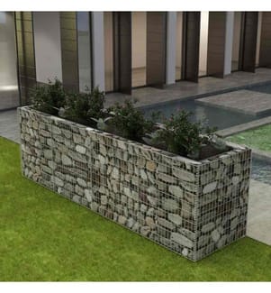 Gabionen-Hochbeet Stahl 360×90×100 cm