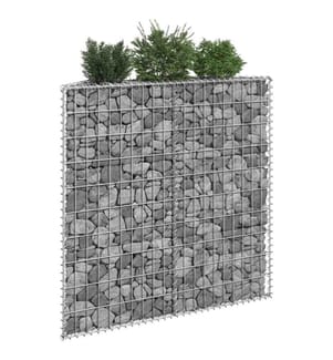 Gabionen-Hochbeet Trapezform Verzinkter Stahl 100x20x100 cm