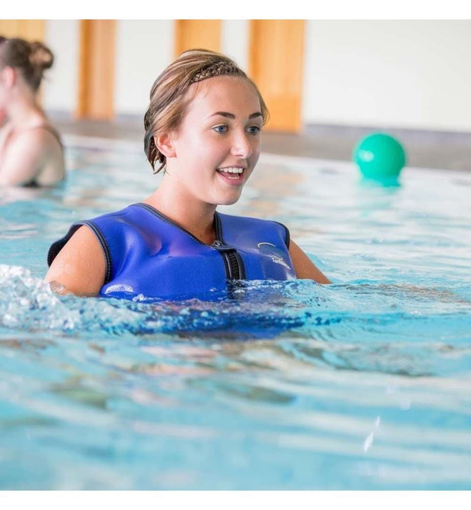 Schwimmweste für Erwachsene blau-gelb Brustumfang 86-96 cm