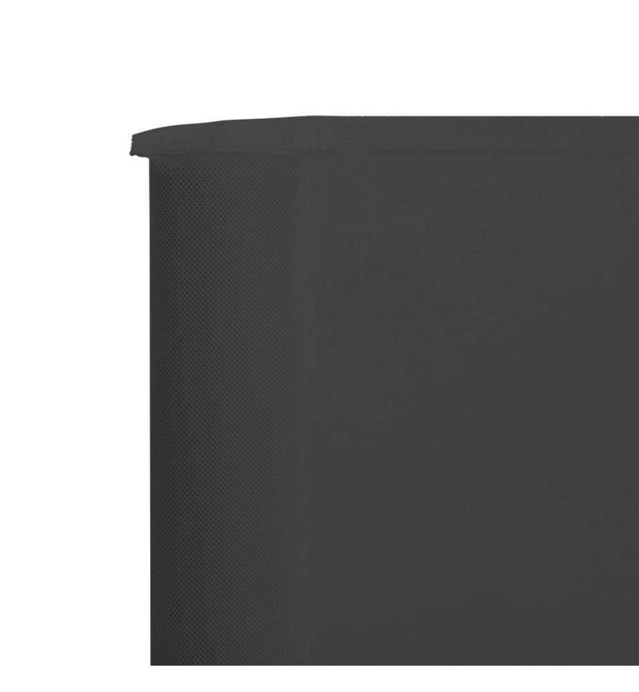 3-teiliges Windschutzgewebe 400 x 80 cm Anthrazit