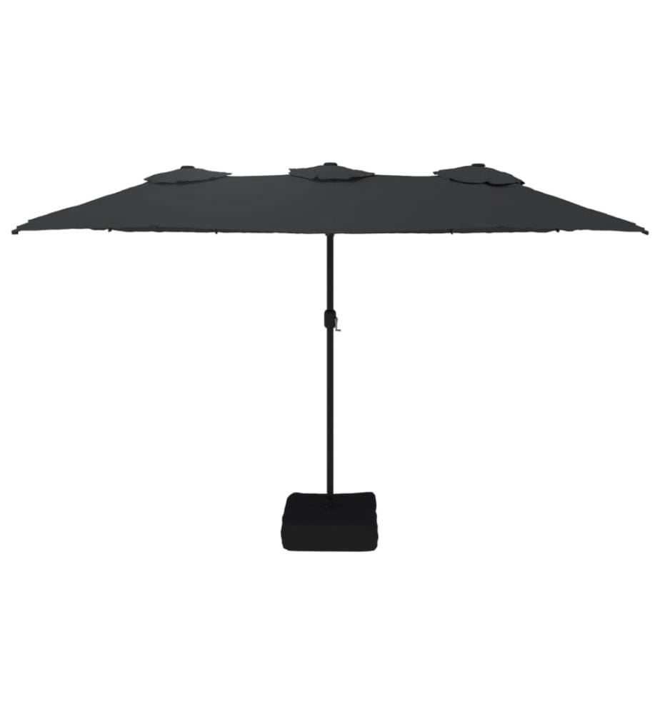 Doppelsonnenschirm Schwarz 449x245 cm