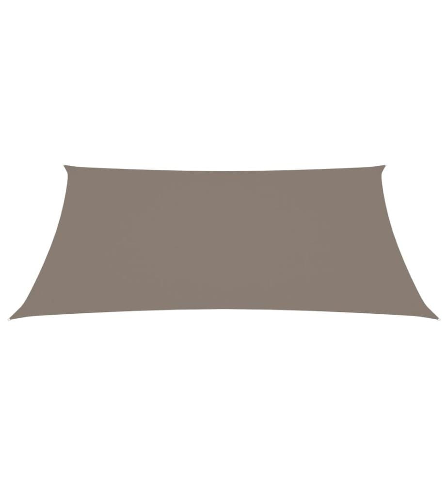 Voile de parasol tissu oxford rectangulaire 6x8 m taupe