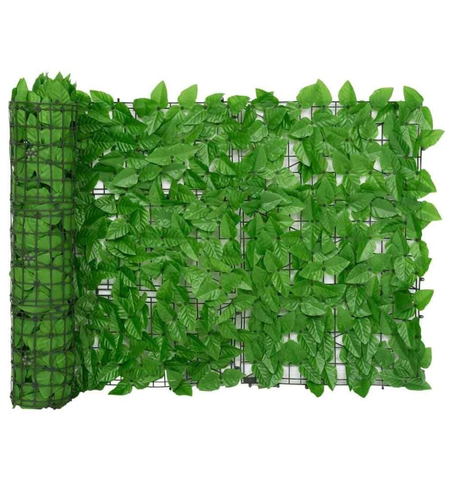 Écran de balcon avec feuilles vert 200x75 cm