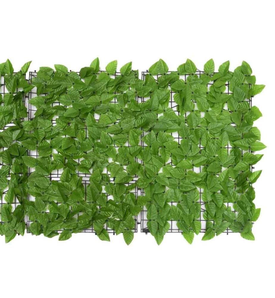 Écran de balcon avec feuilles vert 200x75 cm