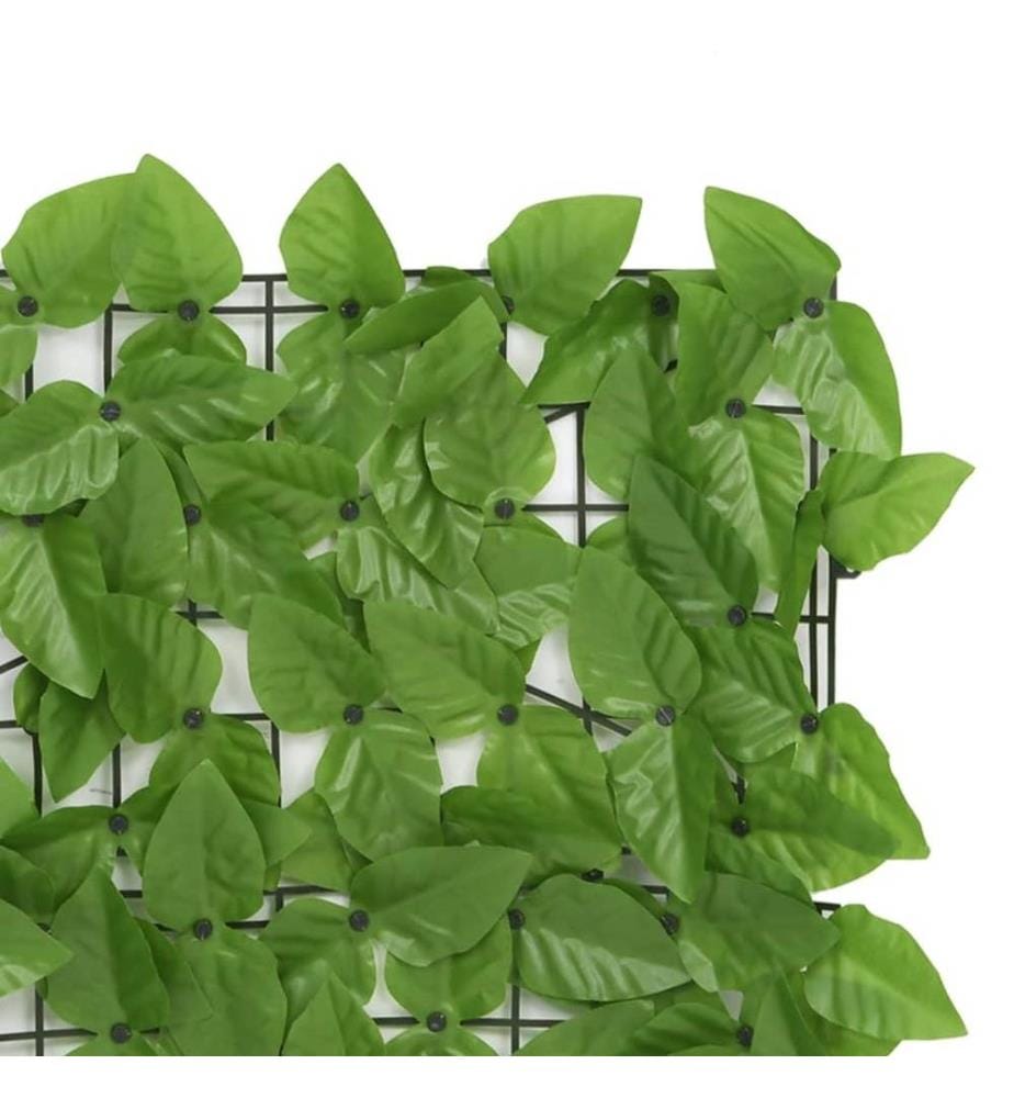 Écran de balcon avec feuilles vert 200x75 cm