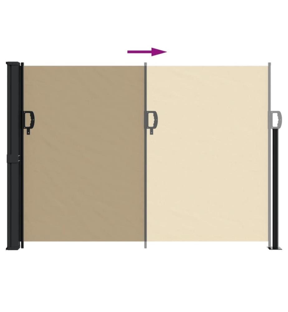 Seitenmarkise Ausziehbar Beige 140x500 cm