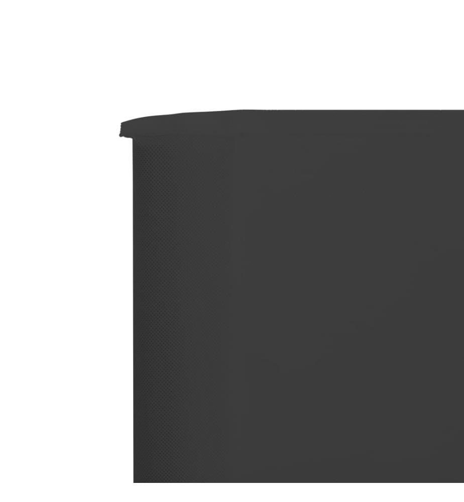 5-teiliges Windschutzgewebe 600 x 120 cm Anthrazit