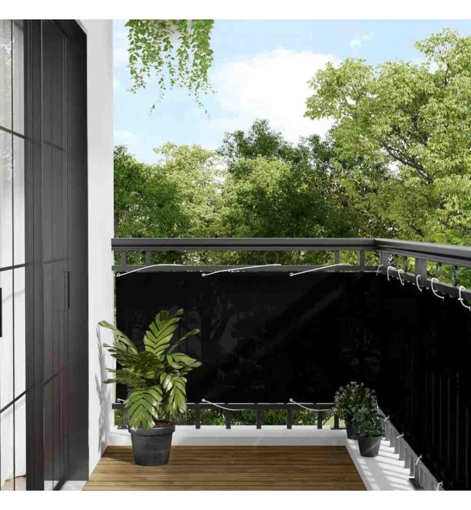 Balkon-Sichtschutz Schwarz 75x800 cm 100 % Polyester-Oxford