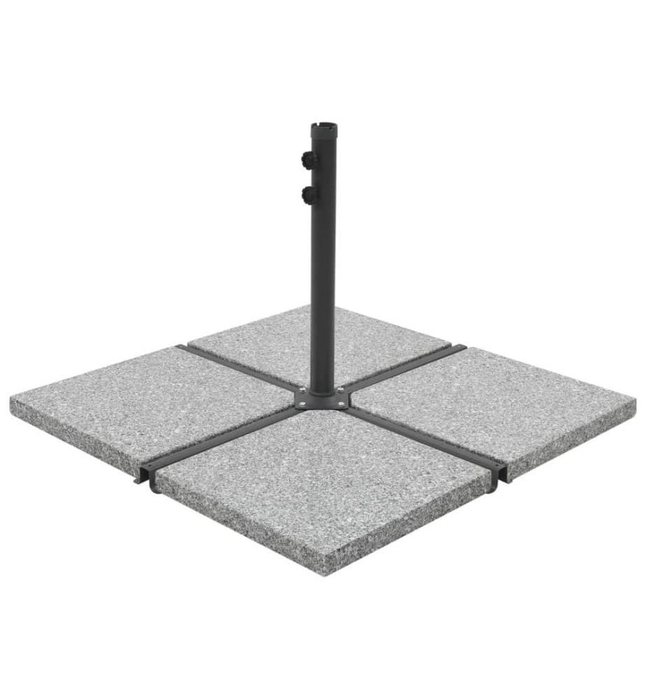 Sonnenschirm-Gewichtsplatte Granit 25 kg Quadratisch Grau