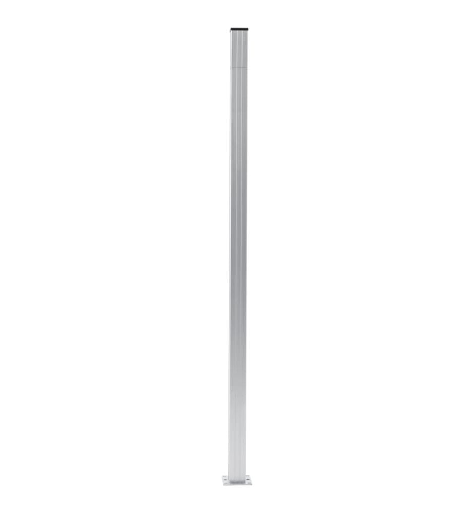 Zaunpfosten 2 Stk. Aluminium 185 cm