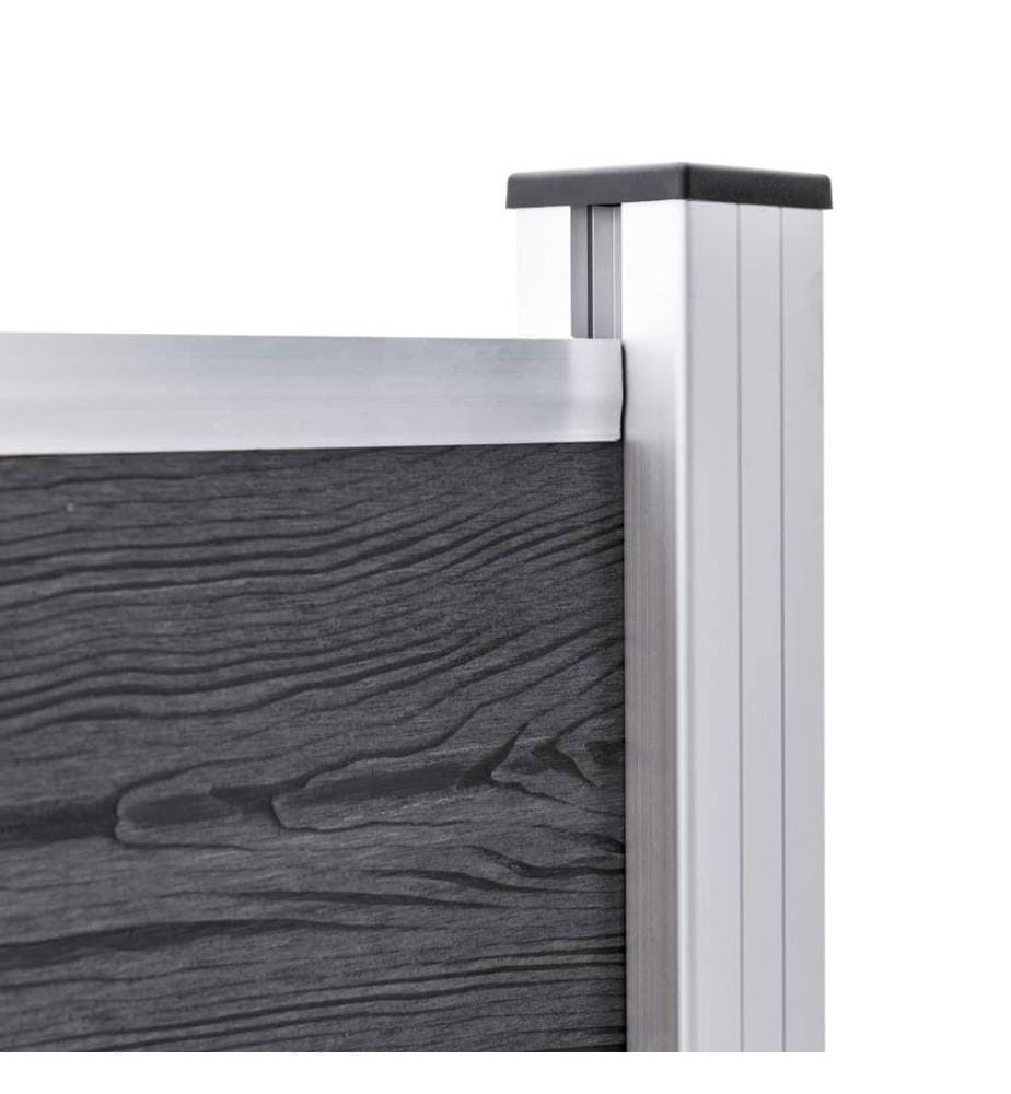 Zaunpfosten 2 Stk. Aluminium 185 cm