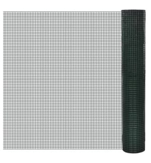 Drahtzaun für Hühner Verzinkt mit PVC-Beschichtung 10x1 m Grün