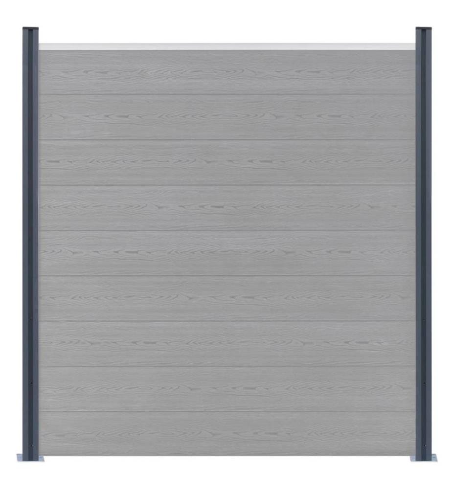 Zaunpfosten 2 Stk. Dunkelgrau 185 cm Aluminium