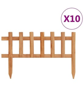 Bordure de jardin 10 pcs Bois de sapin 4,4 m