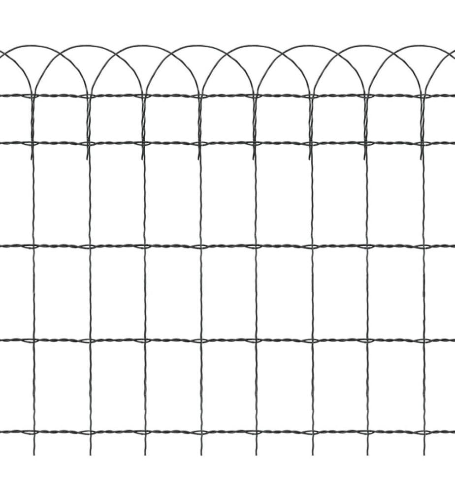 Beetzaun Pulverbeschichtetes Eisen 25×0,65 m