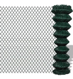 Maschendrahtzaun Stahl 1,5x25 m Grün