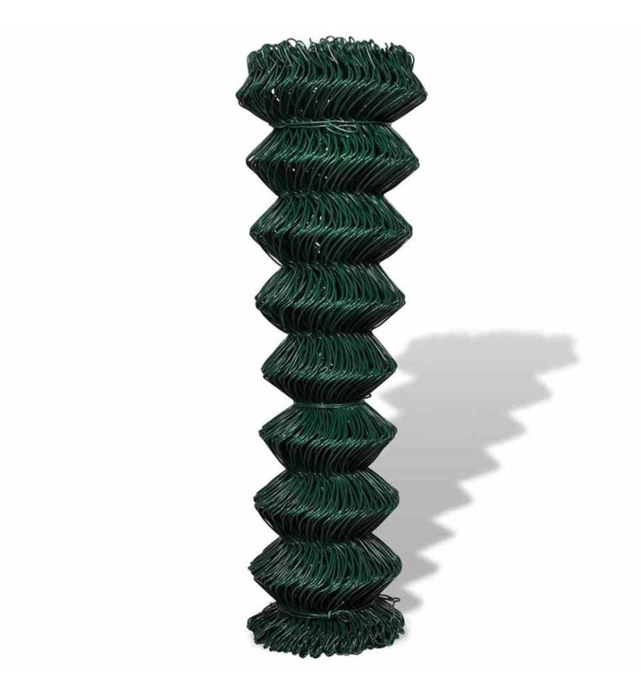 Maschendrahtzaun Stahl 1,5x25 m Grün