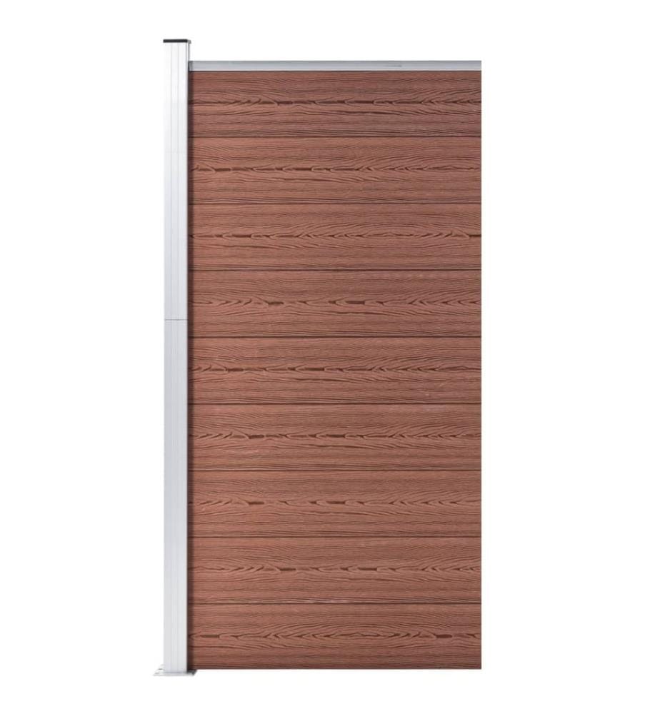 Panneau de clôture WPC 95x186 cm Marron