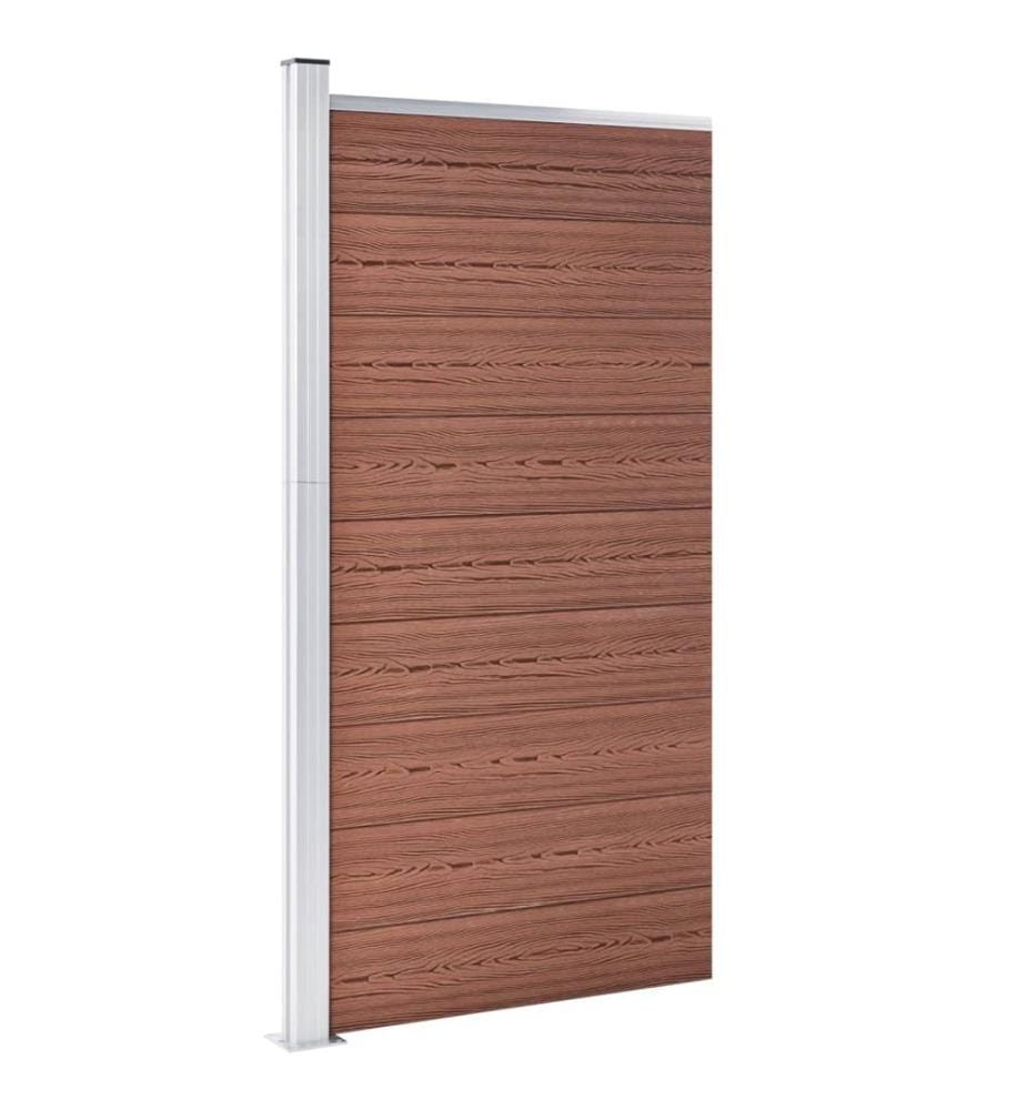 Panneau de clôture WPC 95x186 cm Marron