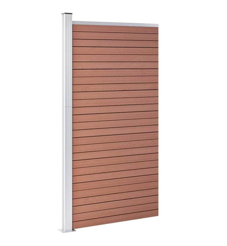 Panneau de clôture WPC 95x186 cm Marron