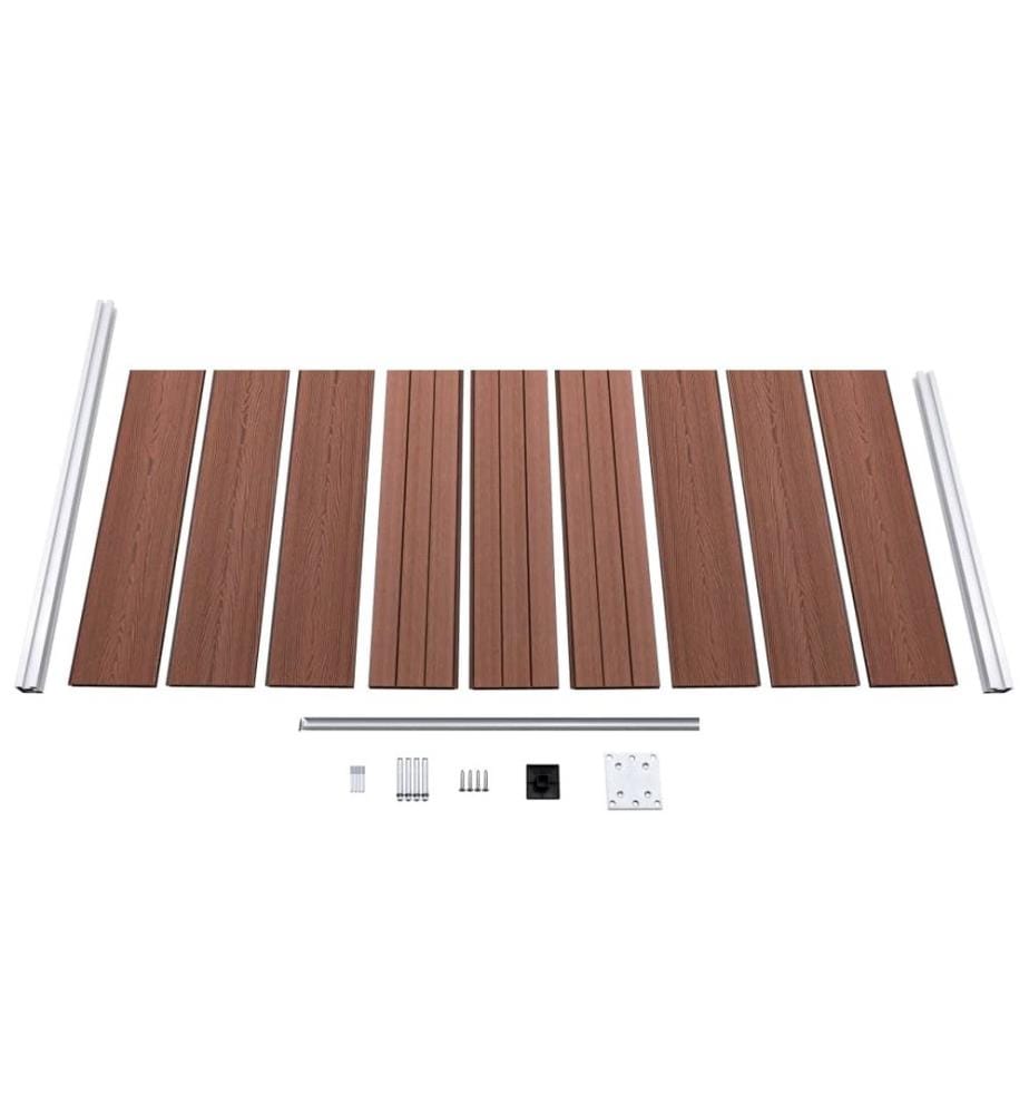 Panneau de clôture WPC 95x186 cm Marron