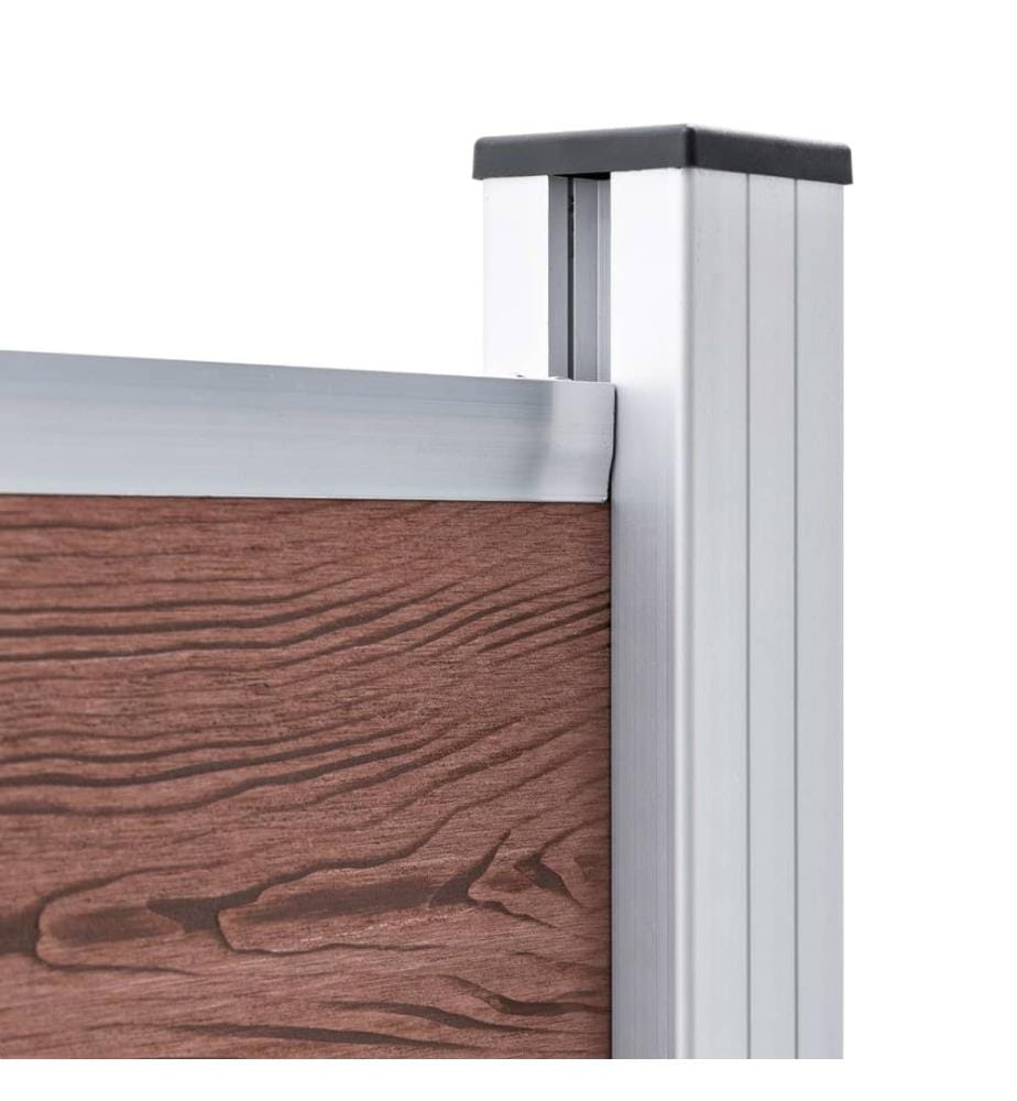 Panneau de clôture WPC 95x186 cm Marron