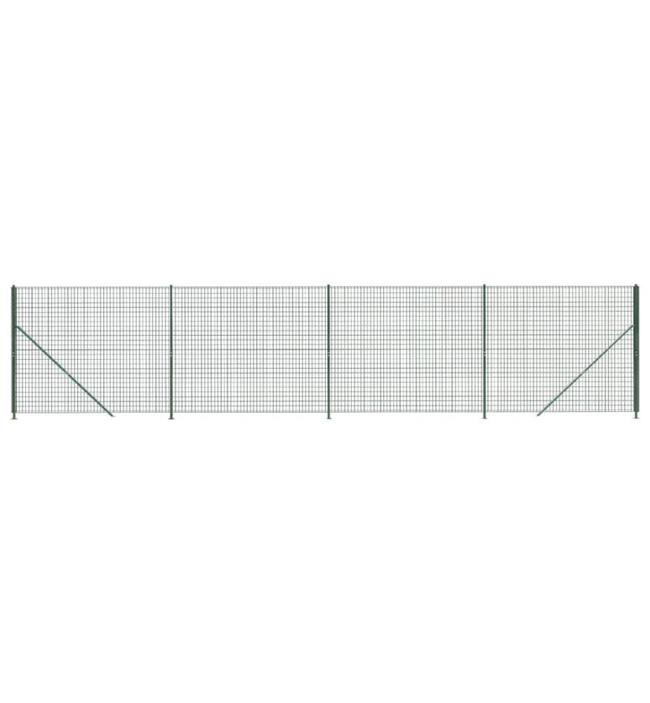 Maschendrahtzaun mit Bodenflansch Grün 2,2x10 m