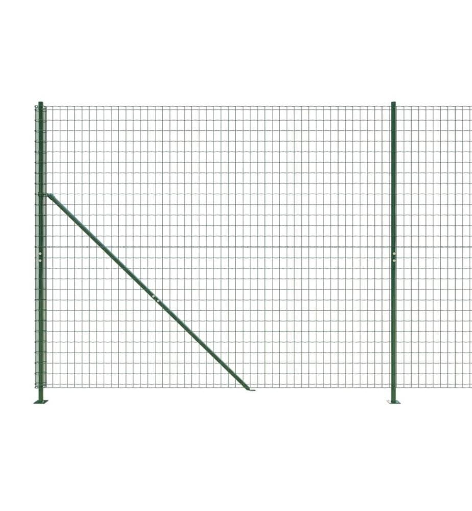 Maschendrahtzaun mit Bodenflansch Grün 2,2x10 m