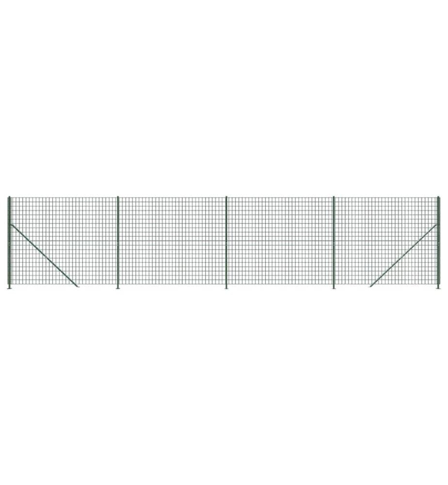 Maschendrahtzaun mit Bodenflansch Grün 2,2x10 m