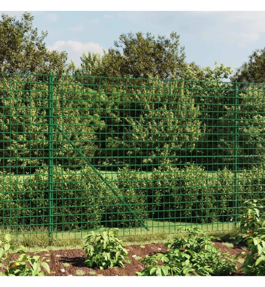 Maschendrahtzaun mit Bodenflansch Grün 2,2x25 m