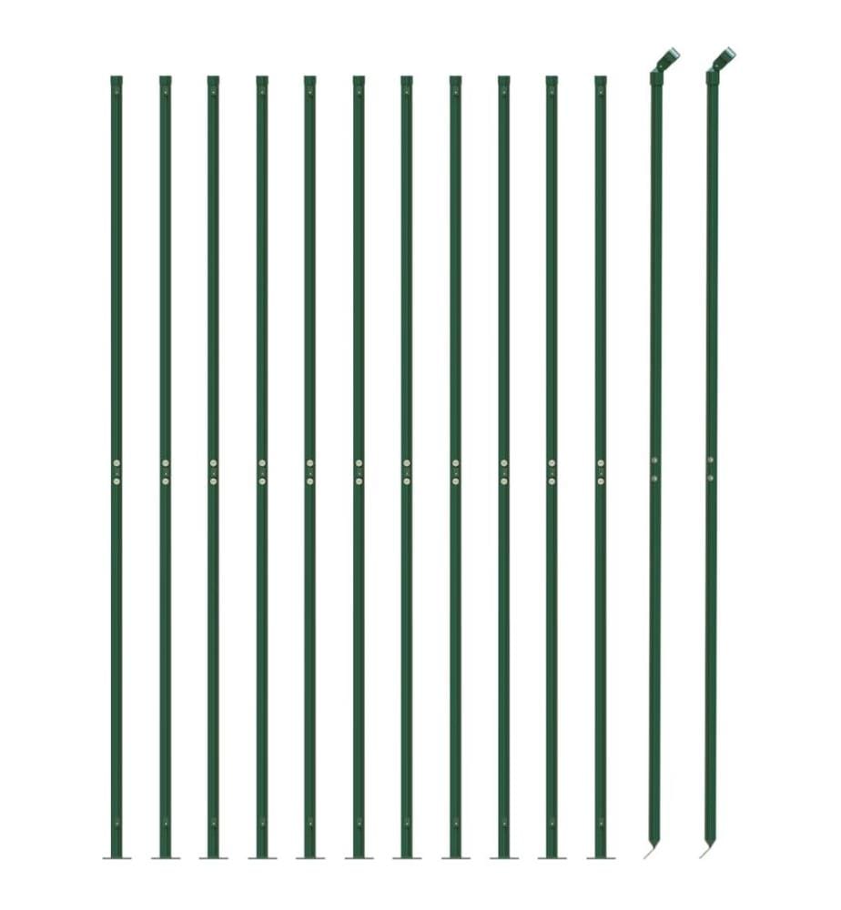 Maschendrahtzaun mit Bodenflansch Grün 2,2x25 m