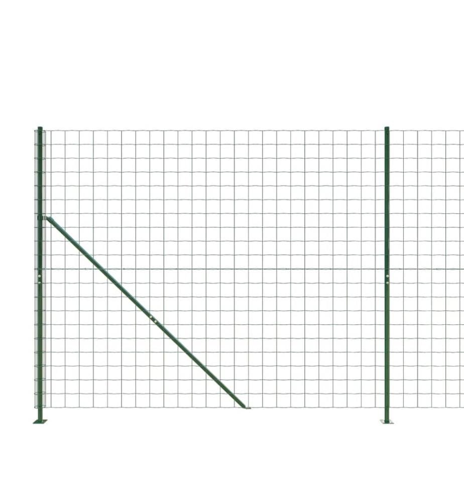 Maschendrahtzaun mit Bodenflansch Grün 2,2x25 m