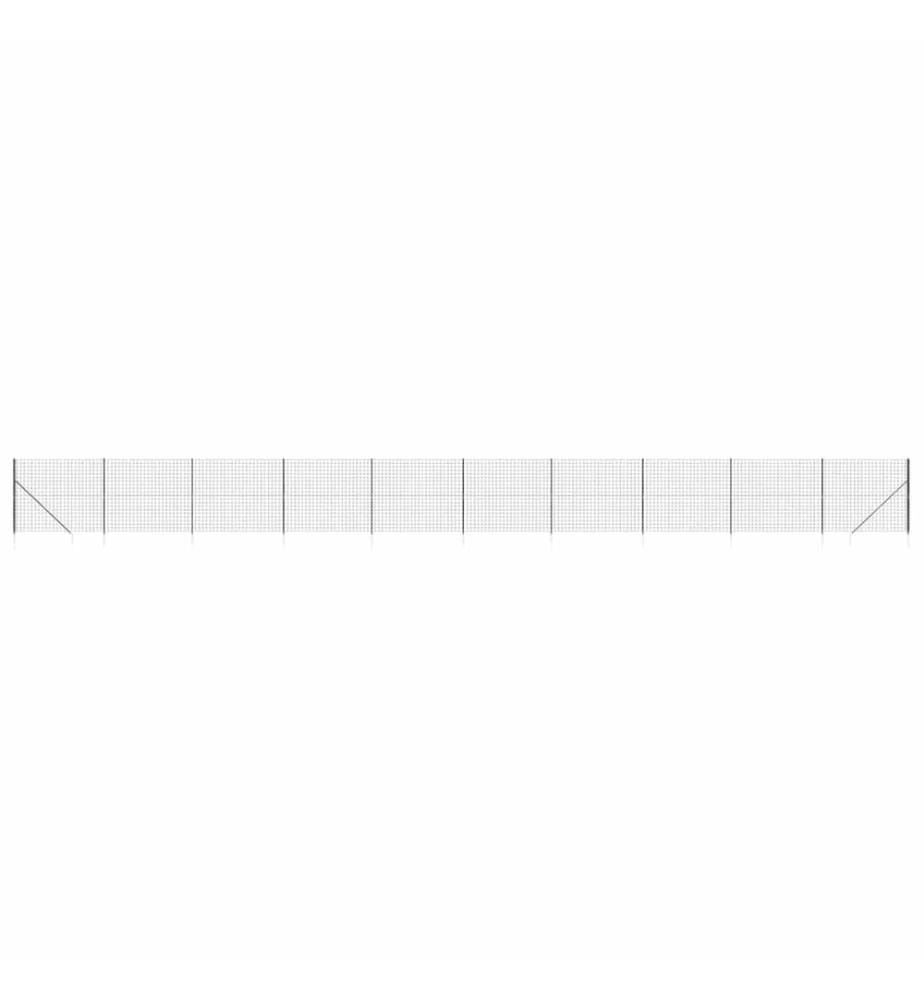 Maschendrahtzaun mit Bodenhülsen Anthrazit 1,4x25 m