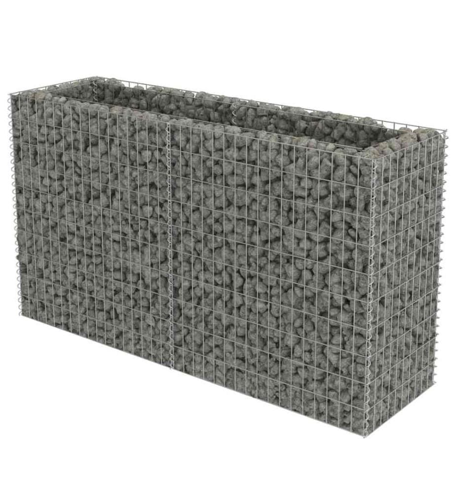 Lit surélevé à gabion Acier galvanisé 180x50x100 cm