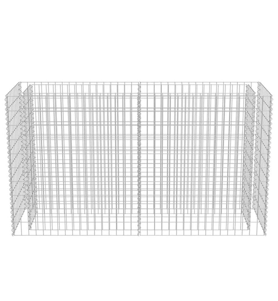 Lit surélevé à gabion Acier galvanisé 180x50x100 cm