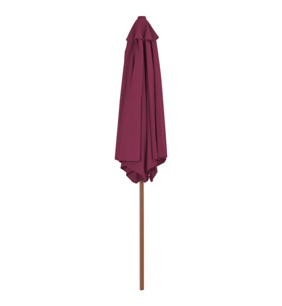 Sonnenschirm mit Holz-Mast 270 cm Bordeauxrot