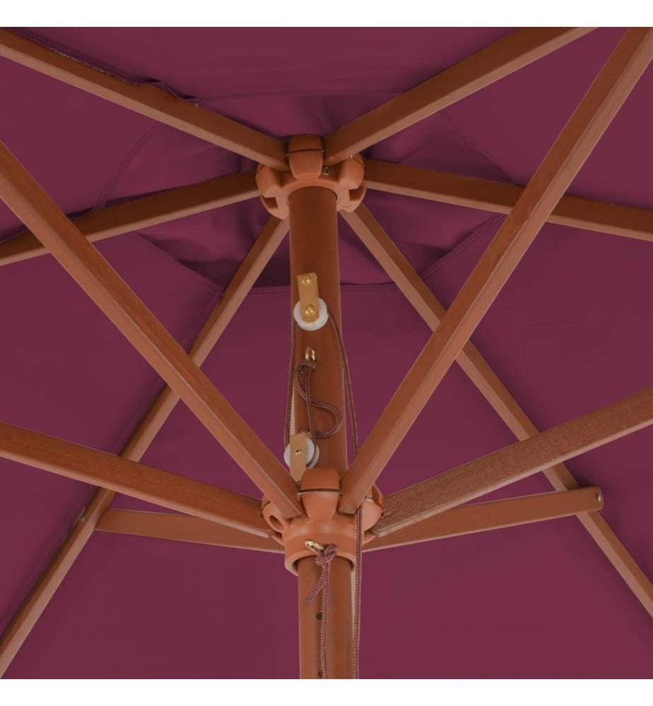Sonnenschirm mit Holz-Mast 270 cm Bordeauxrot