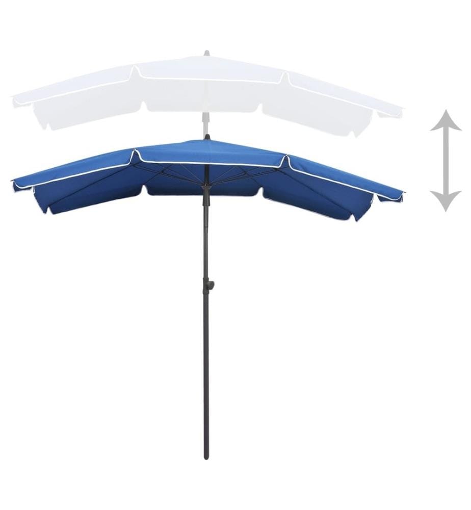 Vidaxl Sonnenschirm mit Mast 200x130 cm Azurblau DeinDeal