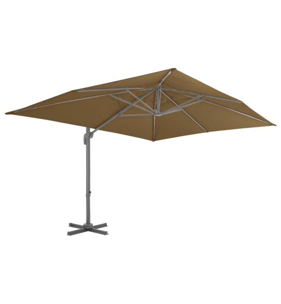 Sonnenschirm mit Schirmständer Taupe