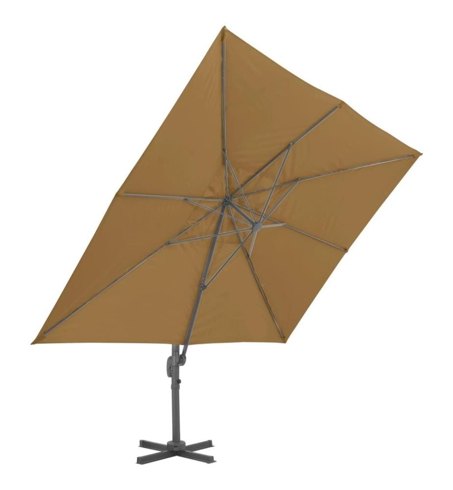Sonnenschirm mit Schirmständer Taupe