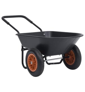 Schubkarre Schwarz und Orange 78 L 100 kg