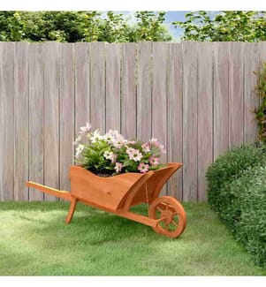 Pflanzgefäss Schubkarre-Design 128x45,5x43 cm Massivholz Tanne