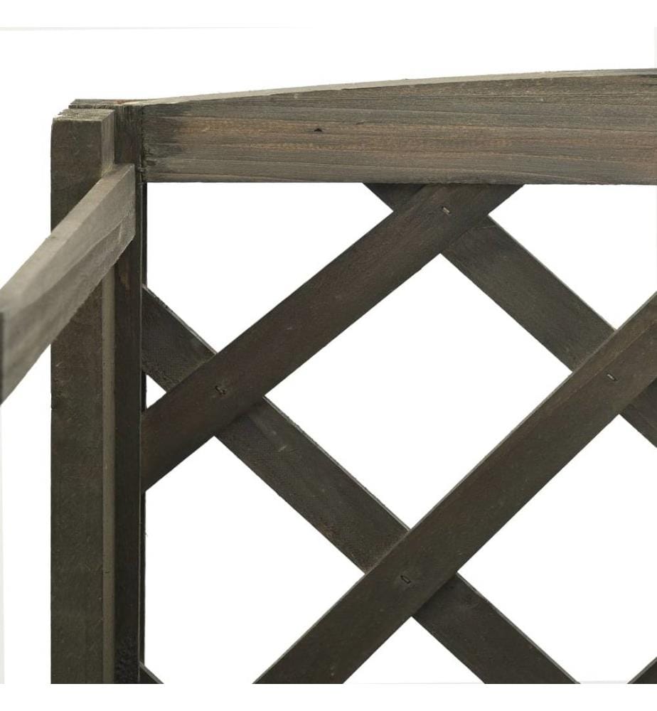 Support de plantes et treillis Gris 60x30x140 cm Bois de sapin