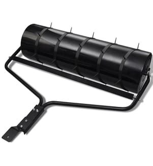 Rasenwalze mit 5 Spikes 30 cm schwarz