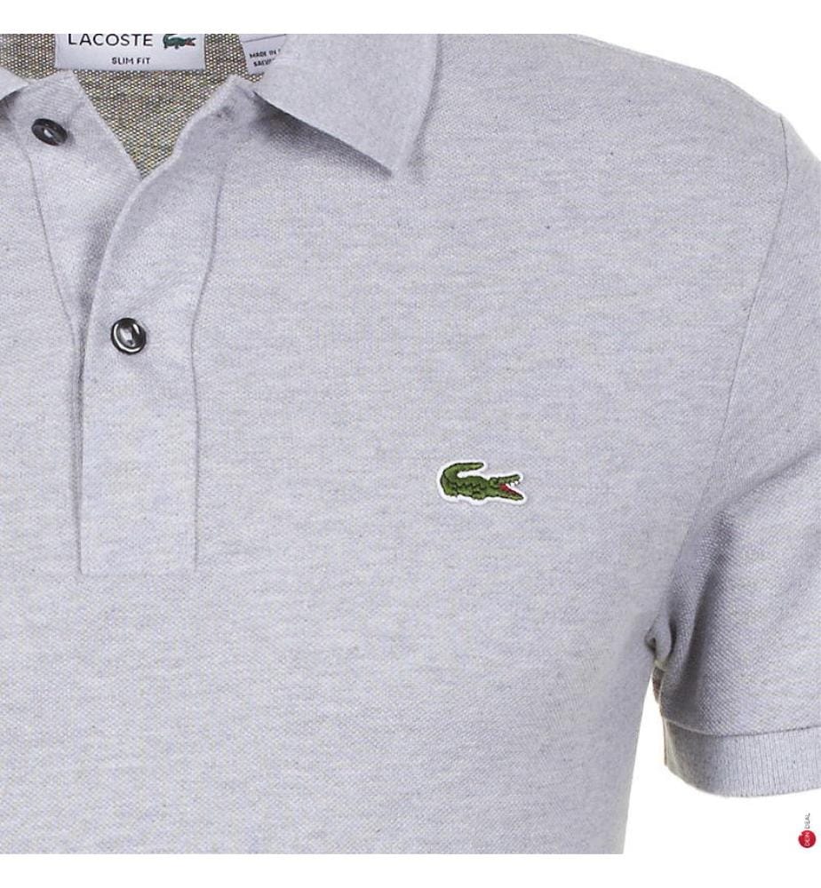 Polo Slim Fit gesteppte Baumwolle Herren - Hellgrau