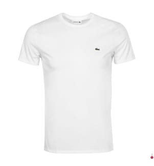 Maglietta girocollo regular fit in cotone Pima - Bianco