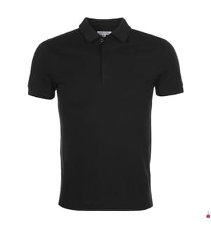 Polo Regular Fit Stretch-Baumwolle - Schwarz
