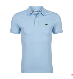 Polo Slim Fit Baumwolle Piqué - Hellblau