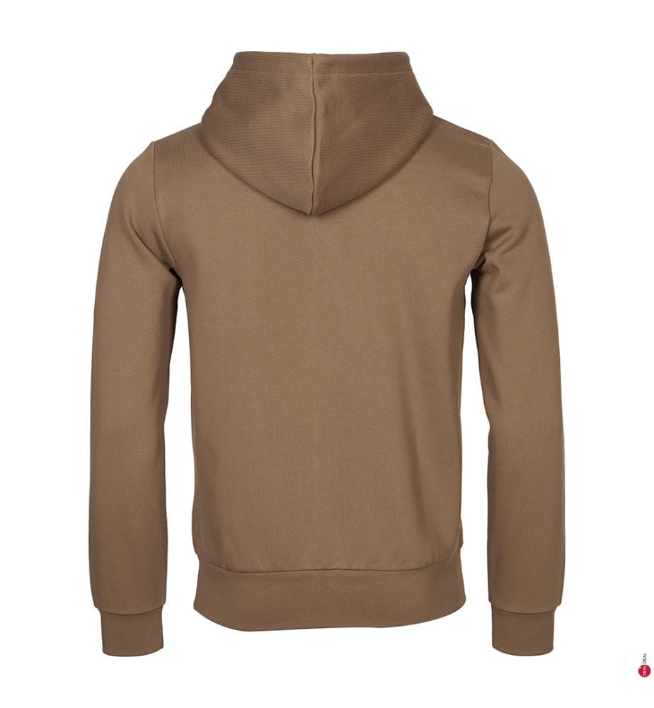 Kapuzenjacke und Kängurutasche - Taupe