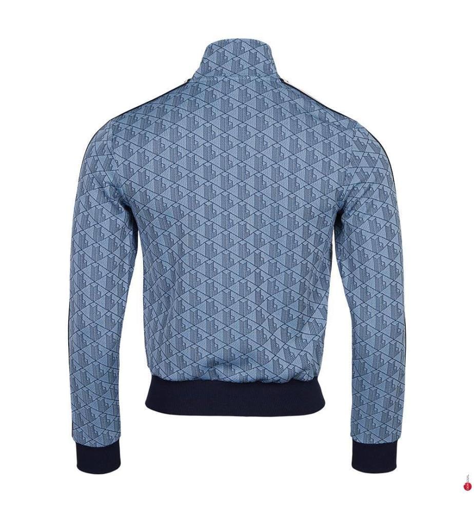 Sweatshirt mit Reissverschluss und Monogramm - Blau